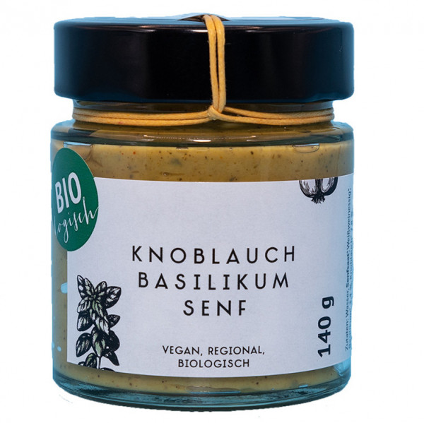 Gutes aus Obritz Knoblauch Basilikum Senf (140g)