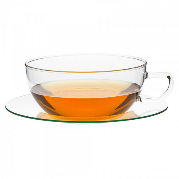 Trendglas MEDIO Tasse mit Unterteller (0,3L)