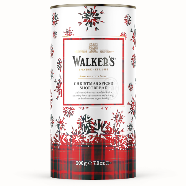 Walkers Christmas Spiced Shortbread Drum