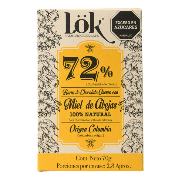 Lök Schokolade mit Honig 72% (70g)