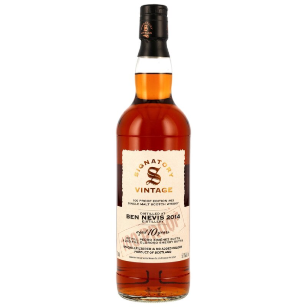 Ben Nevis Signatory Vintage 100 Proof 2014/2025