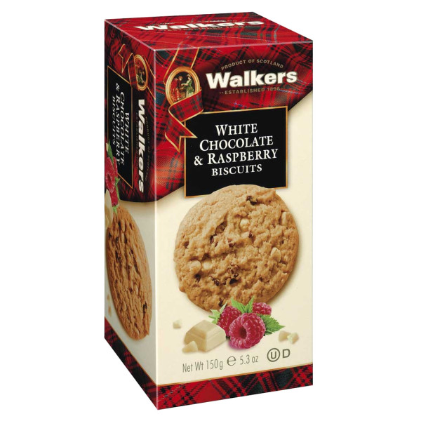 Walkers White Chocolate & Raspberry Biscuits (150g)