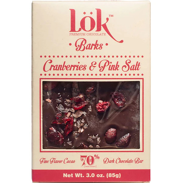 Lök Cranberry mit rosa Salz Schokolade (85g)